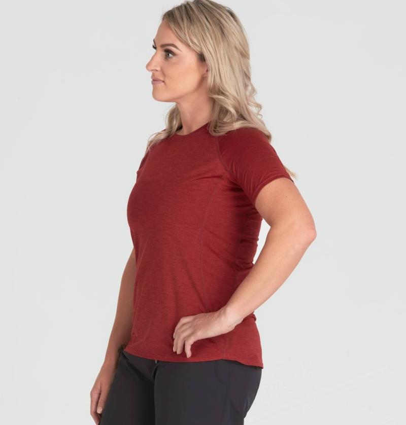 Silkweight SS Shirt - Womens - Vino 4