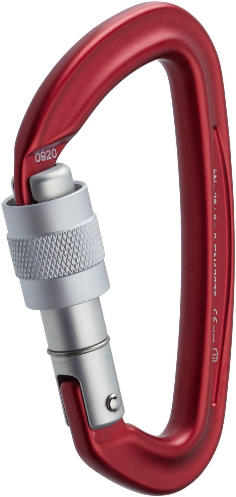 Sliq Screw Lock Carabiner - red / silver 1