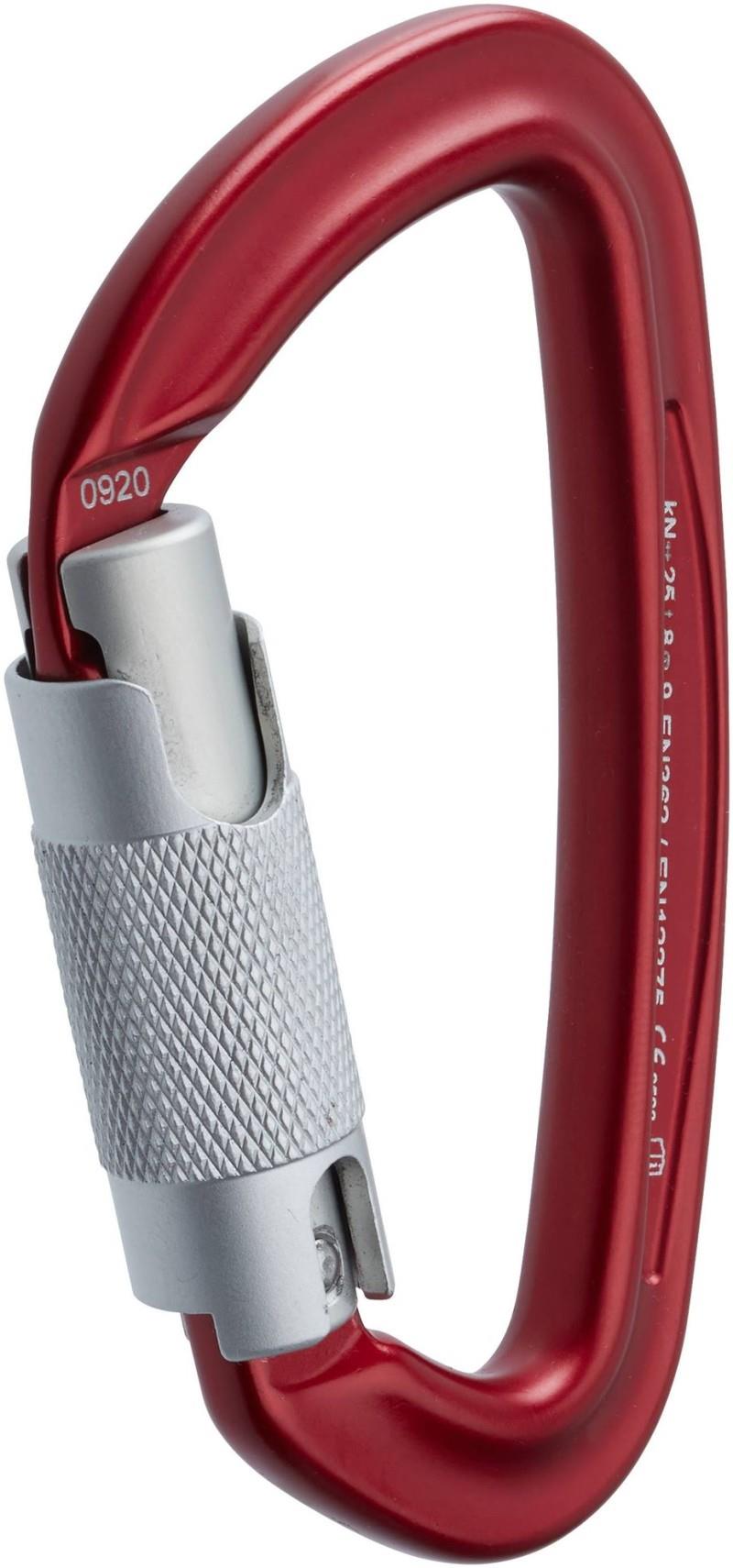 Sliq Triple Lock Carabiner - red / silver 1