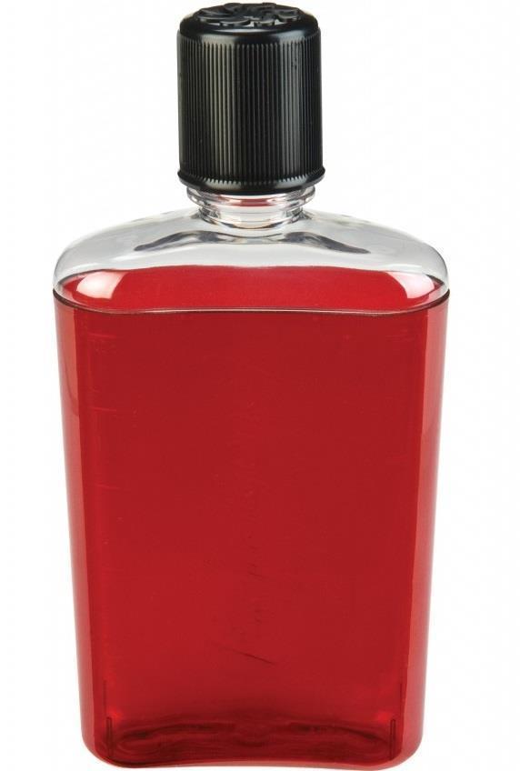 Flask - 350ml / 12oz - clear ruby red 1