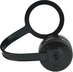 Narrow Mouth Loop-Top Cap - 500ml / 16oz or 1L / 32oz - Black (Packaged) - Black 1