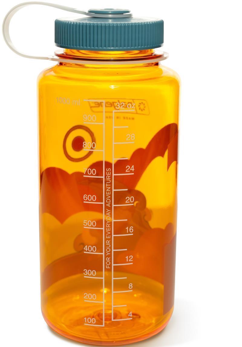 Retro Wide Mouth Loop Top Bottle - 1L / 32oz - Clementine 2