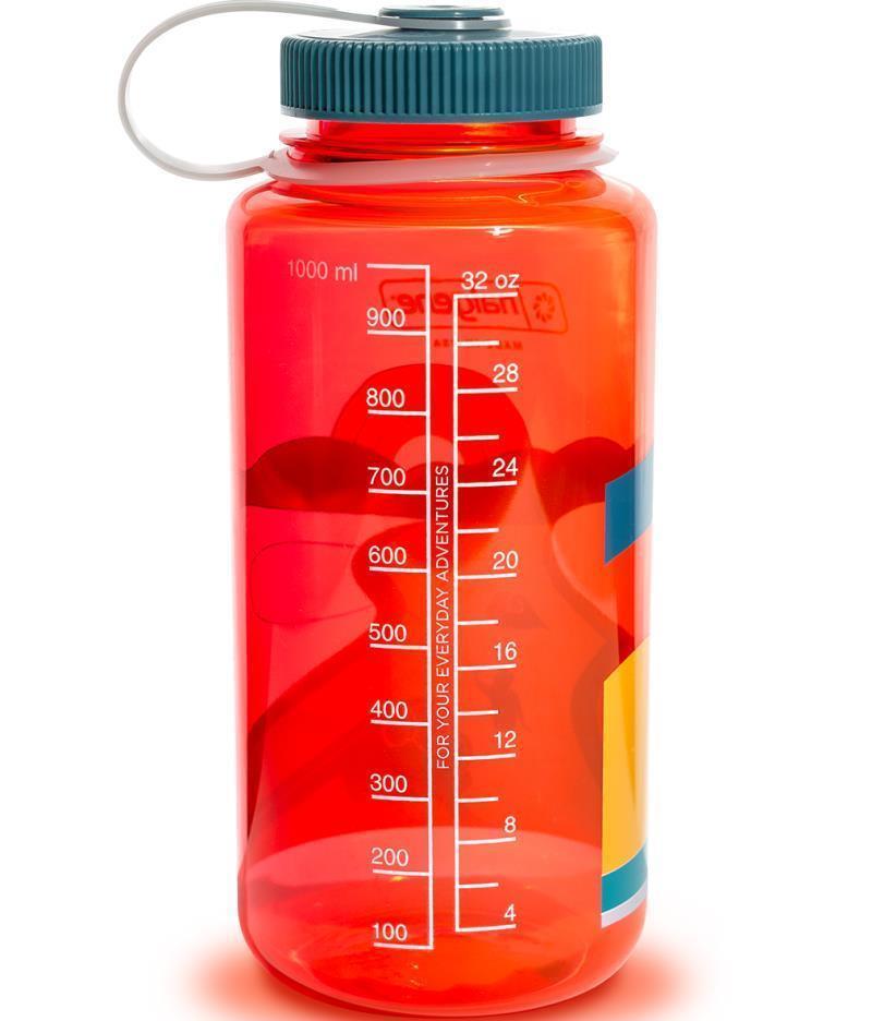 Retro Wide Mouth Loop Top Bottle - 1L / 32oz - Pomegranate 2