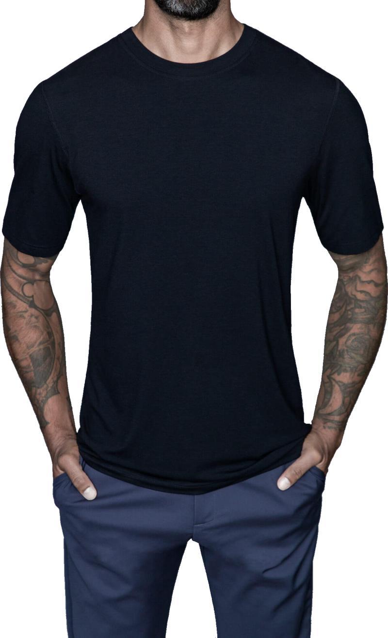 Crowe Bamboo Cotton - Tall Crew Tee - Mens - black 1