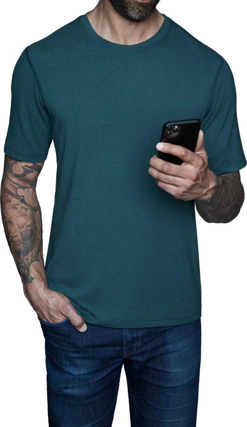 Crowe Bamboo Cotton - Tall Crew Tee - Mens - juniper green 1