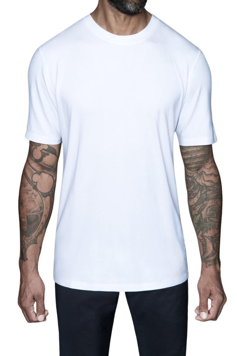 Crowe Bamboo Cotton - Tall Crew Tee - Mens - white 1