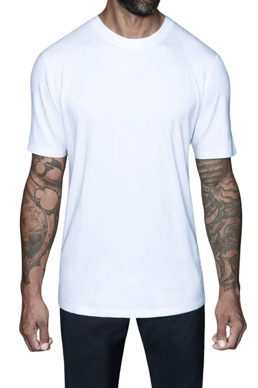 Crowe Bamboo Cotton - Tall Crew Tee - Mens - white 1
