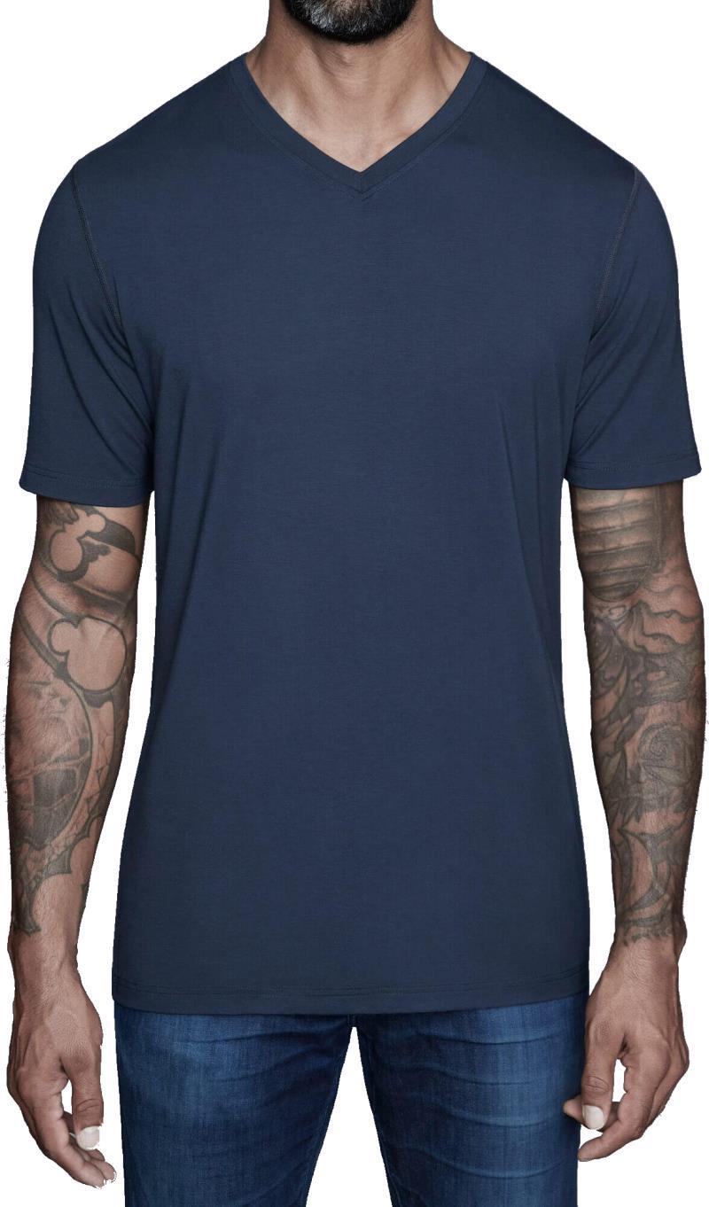 Drake Compact Jersey - Tall V-Neck Tee - Mens - vivid grey 1