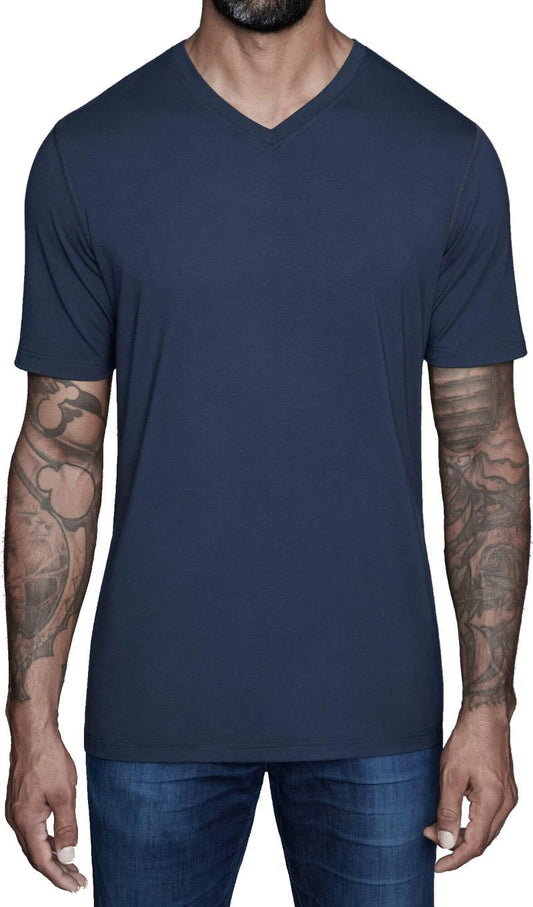 Drake Compact Jersey - Tall V-Neck Tee - Mens - vivid grey 1