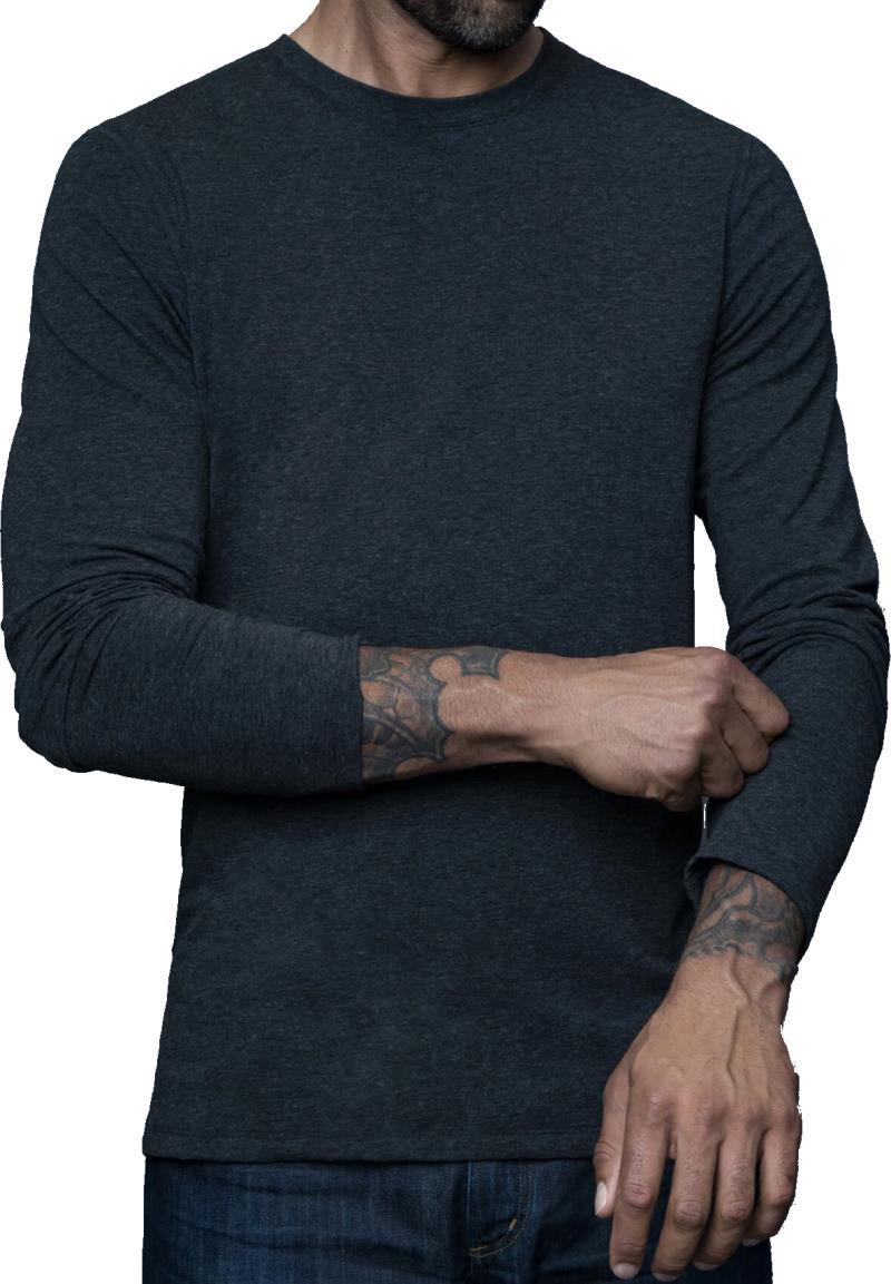 Mac Microstripe - LS Tall Shirt - Mens - charcoal mix 1