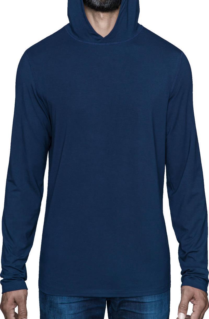 Vasquez - Hooded LS Shirt - Mens - oxford blue 1