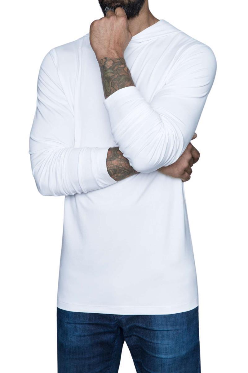 Vasquez - Hooded LS Shirt - Mens - white 1