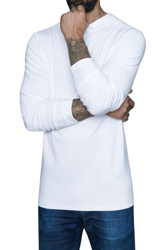 Vasquez - Hooded LS Shirt - Mens - white 1