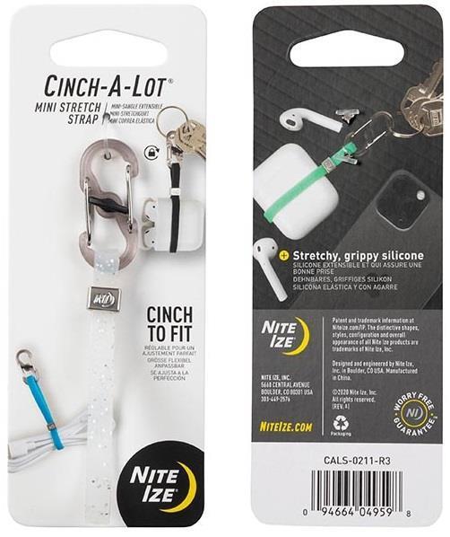 Cinch-A-Lot Mini Stretch Strap - white sparkle 1