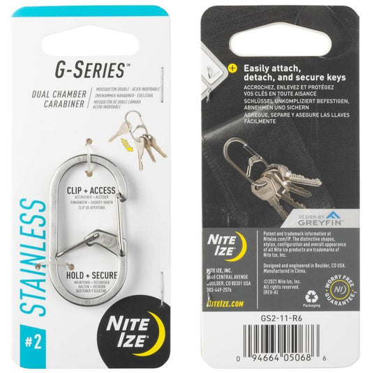 G-Series Dual Chamber Carabiner #2 - Stainless 1