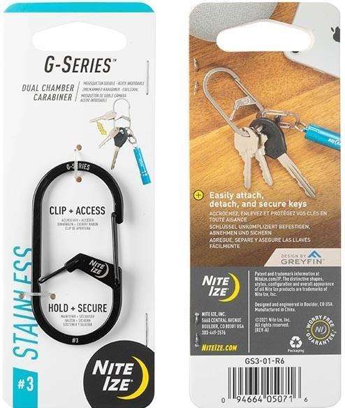 G-Series Dual Chamber Carabiner #3 - Black 1