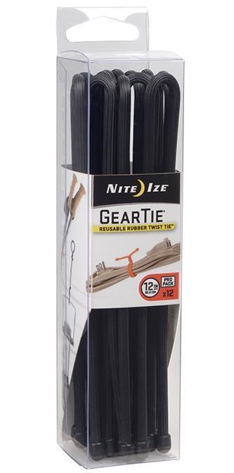 Gear Tie ProPack 12" - 12 Pack - Black 1