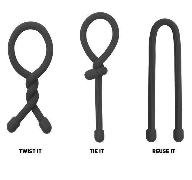 Gear Tie ProPack 3" - 24 Pack - Black 2