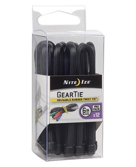 Gear Tie ProPack 6" - 12 Pack - Black 1