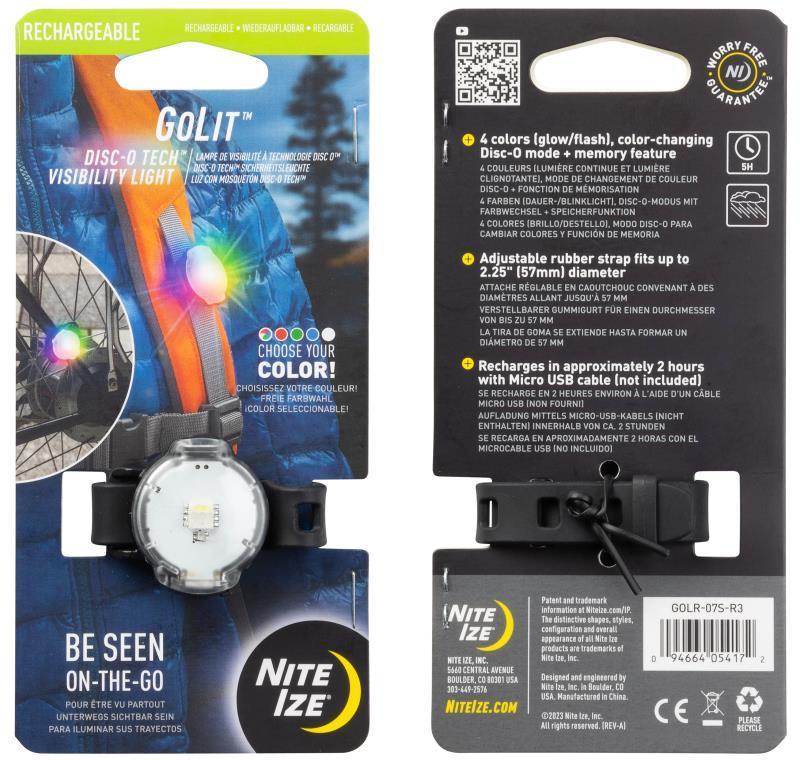 GoLit Rechargeable Visibility Light - Disco-O Tech - Not Applicable 1