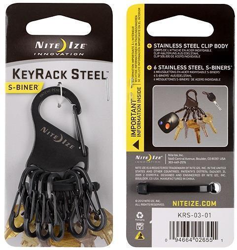 KeyRack Steel S-Biner - Black 1