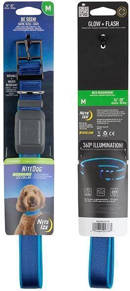NiteDog Rechargeable LED Collar - M - blue / blue 1