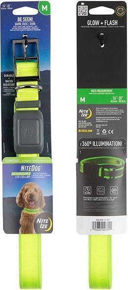 NiteDog Rechargeable LED Collar - M - lime / green 1