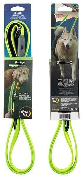 NiteDog Rechargeable LED Leash - Lime / Green 1