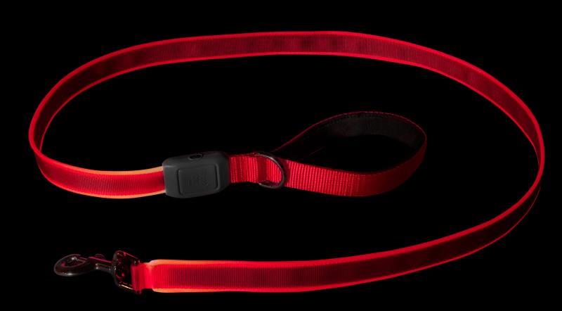 NiteDog Rechargeable LED Leash - Red / Red 5