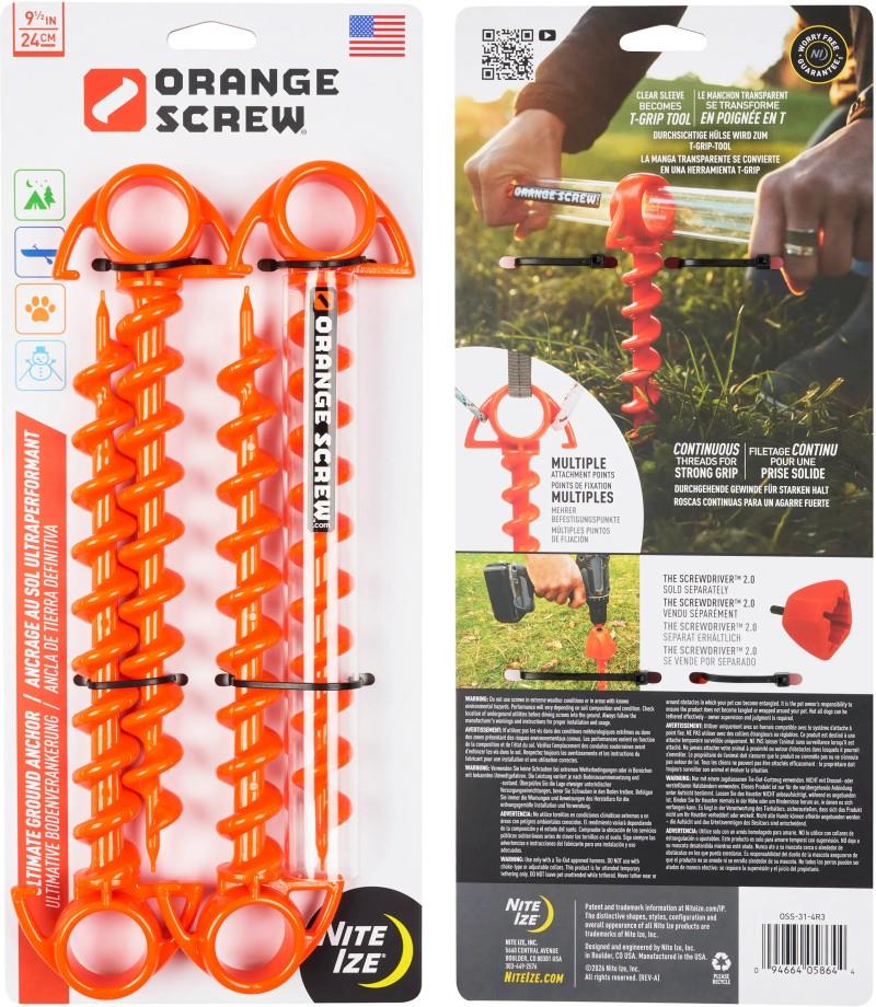 Orange Screw Ultimate Ground Anchor - Small - 4-Pack - not applicable 1