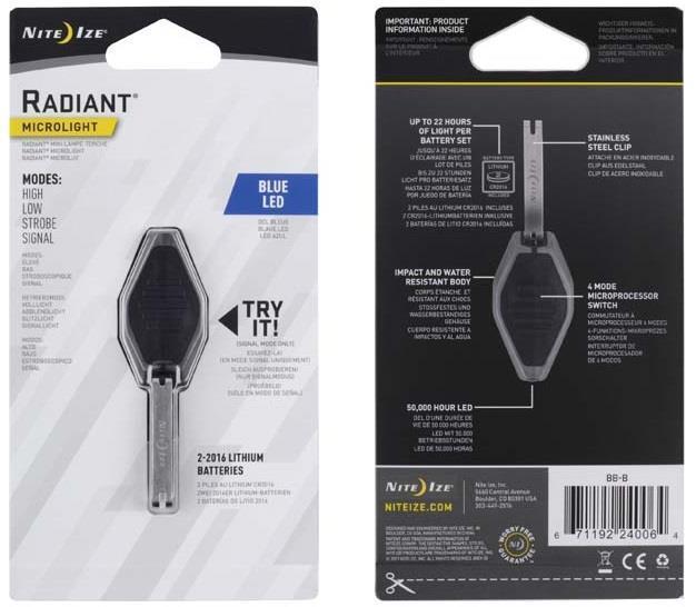 Radiant Microlight LED - Black / Blue 1