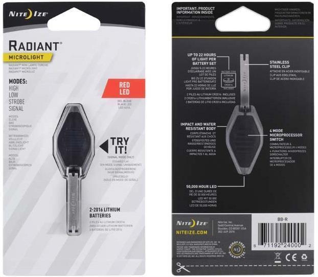 Radiant Microlight LED - Black / Red 1