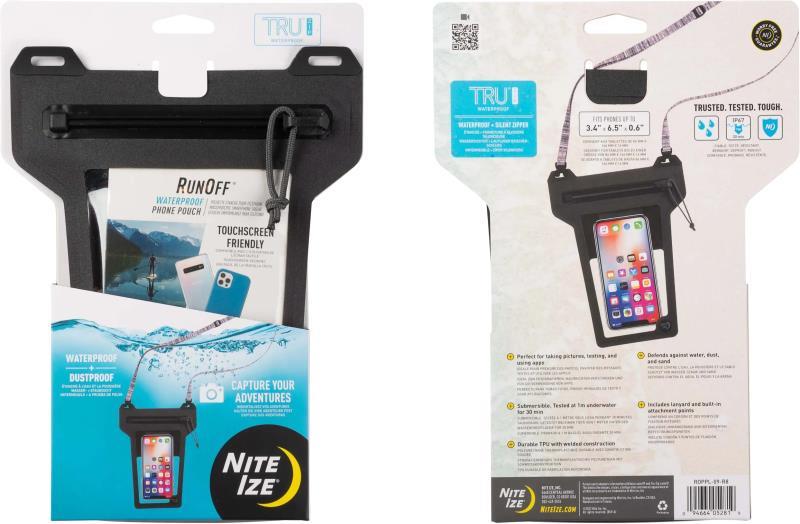 RunOff Waterproof Phone Pouch - Charcoal 1