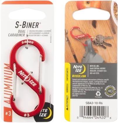 S-Biner Dual Carabiner #3 - Aluminum - Red 1