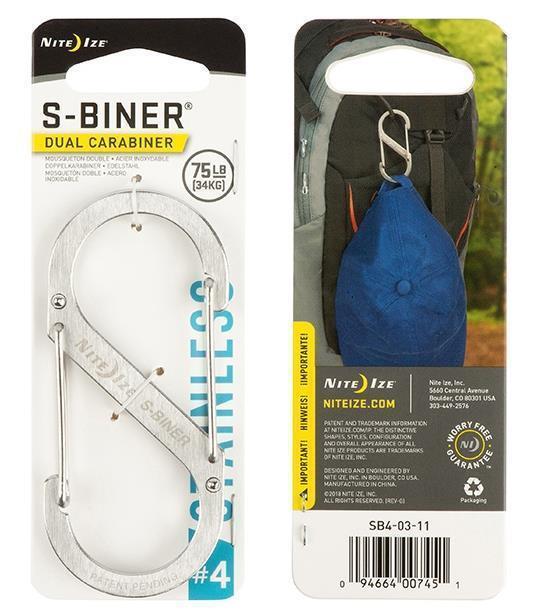 S-Biner Dual Carabiner #4 - Stainless Steel - Stainless 1