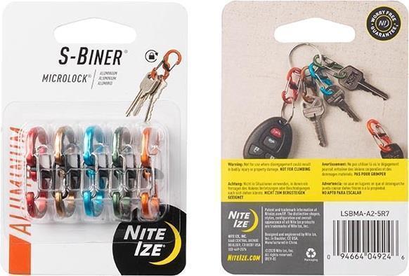 S-Biner MicroLock Aluminum - 5 Pack - Assorted - Not Applicable 1