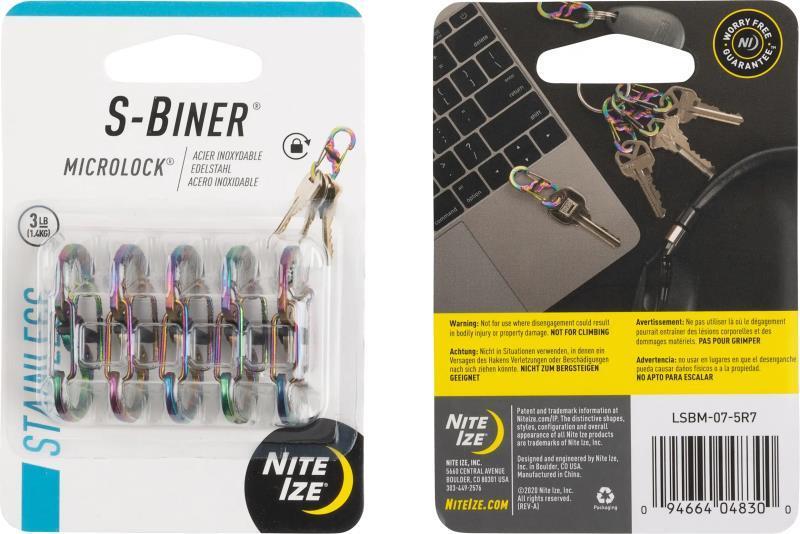 S-Biner MicroLock Stainless Steel - 5 Pack - Spectrum 1