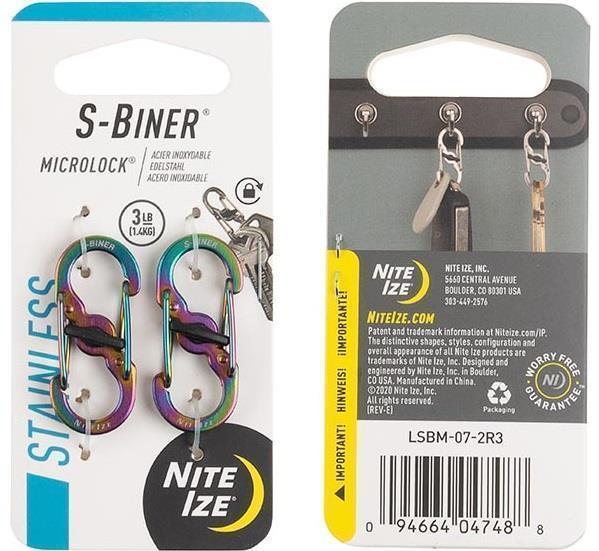 S-Biner MicroLock Steel - Spectrum - 2 Pack - Spectrum 1