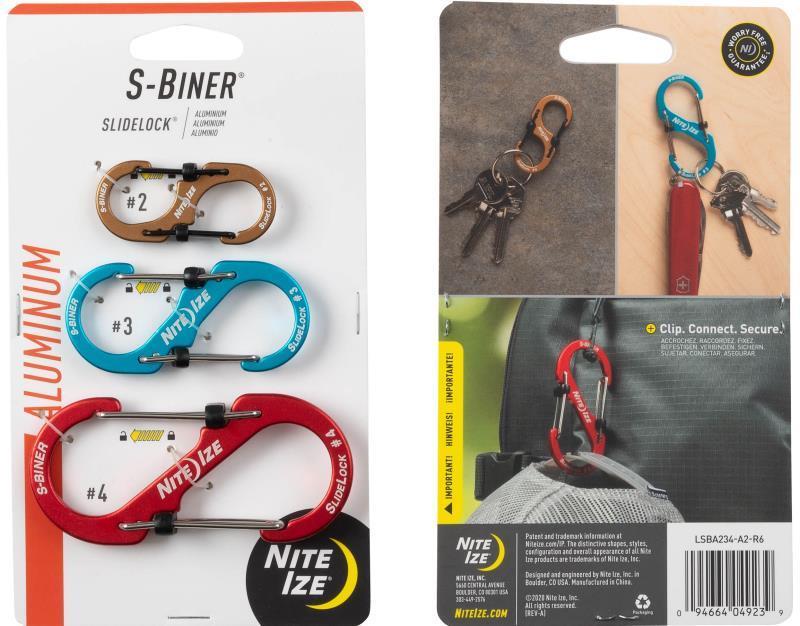 S-Biner SlideLock Combo - Aluminum - 3 Pack - Not Applicable 1