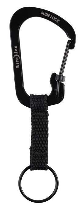 SlideLock Key Ring #3 - Stainless Steel - Black 1