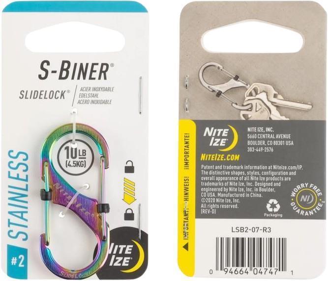 SlideLock Steel S-Biner #2 - Stainless Steel - spectrum 1