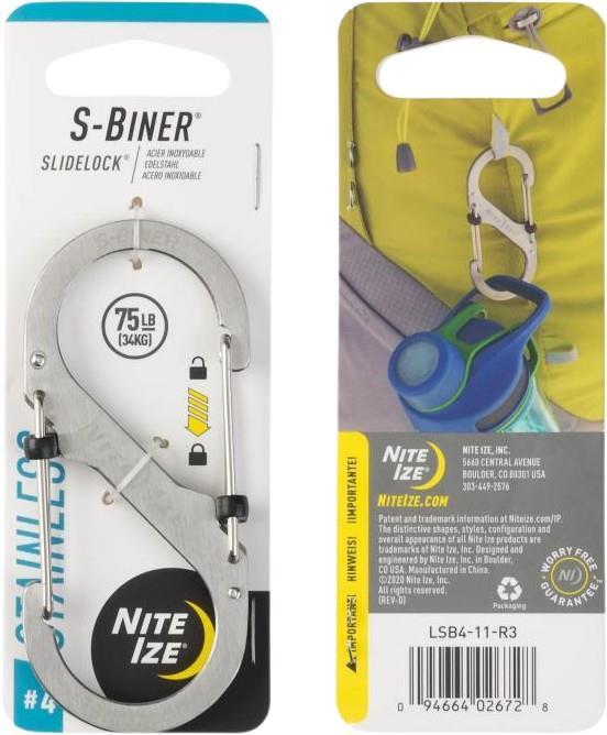 SlideLock Steel S-Biner #4 - Stainless Steel - stainless 1
