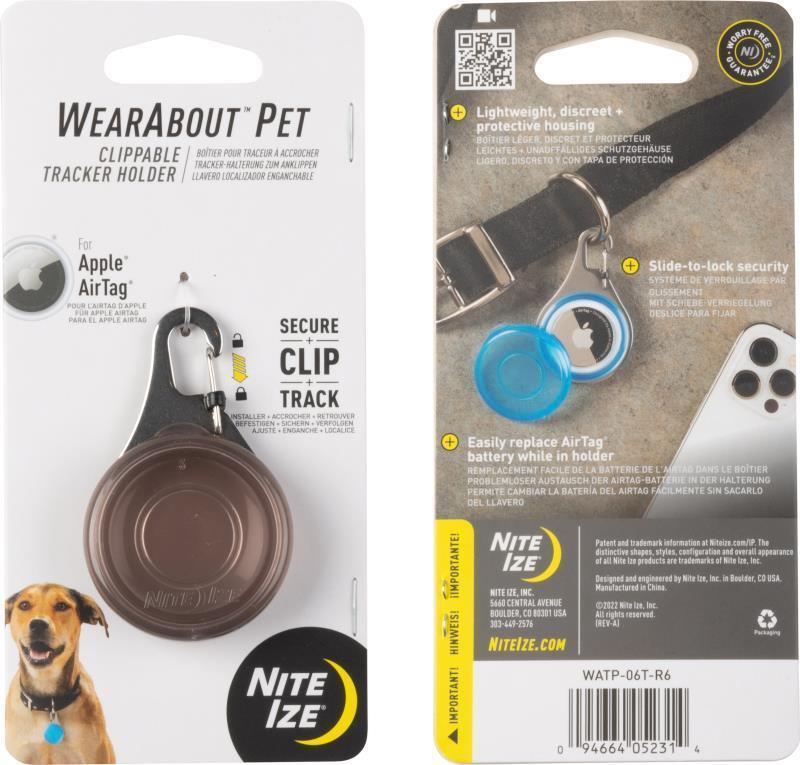 WearAbout Pet Clippable Tracker Holder - smoke 1