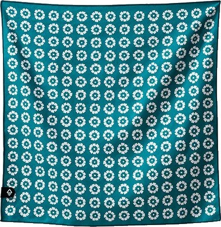 Bandana Towel - fresh flowers teal 1