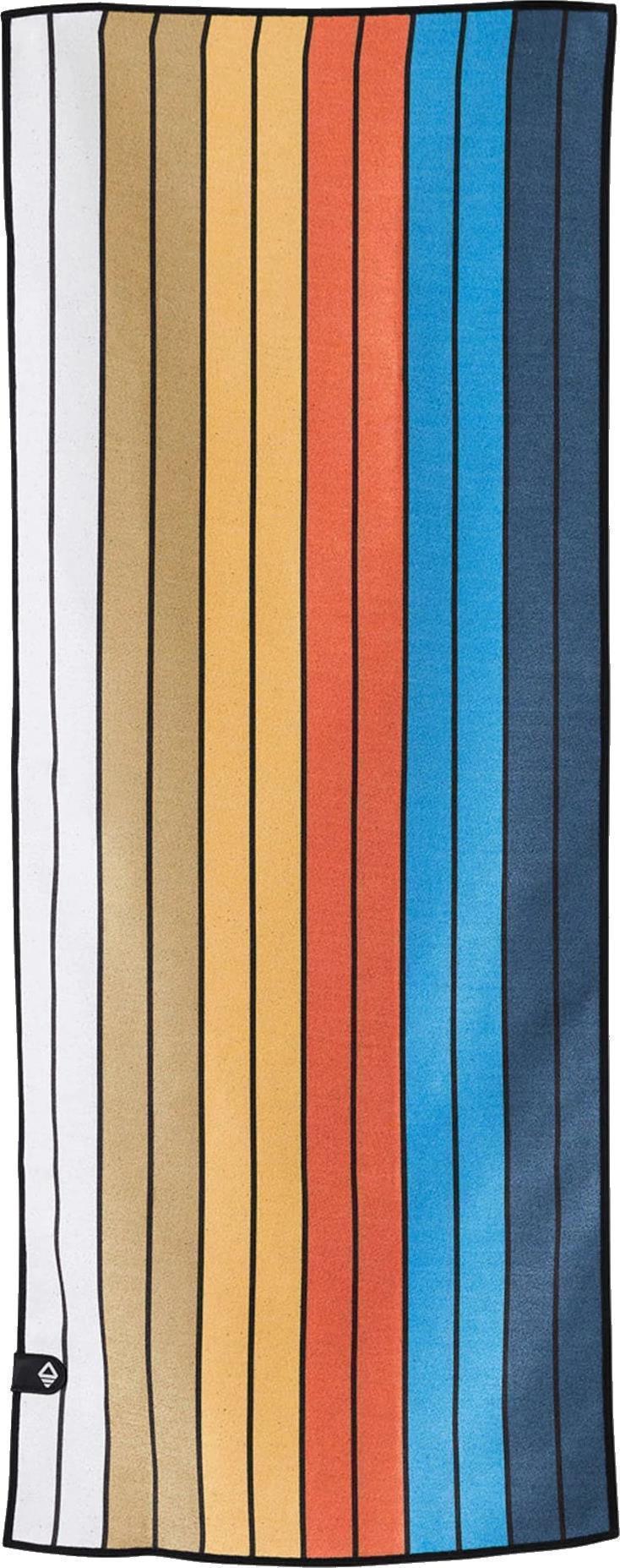 Do Anything Mini Fitness Towel - Stripes Blue Orange 1