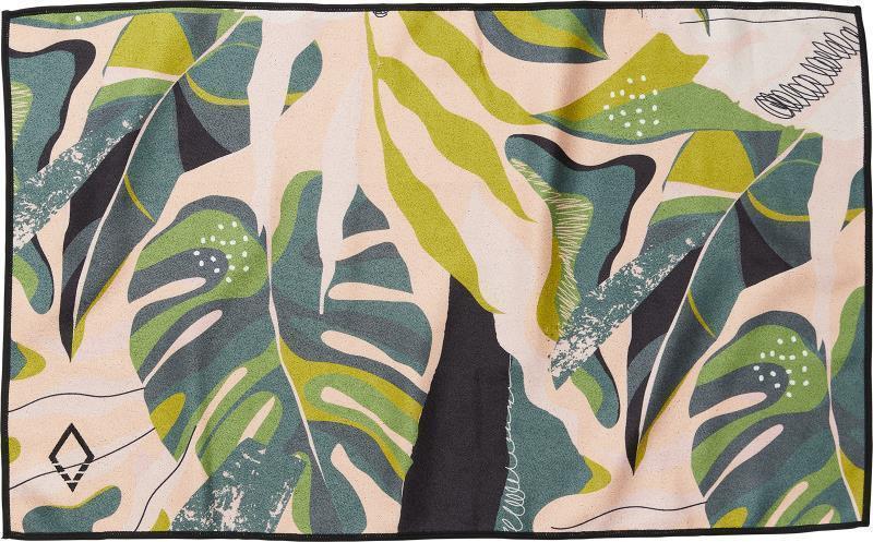 Hand Towel - monstera green pink 1