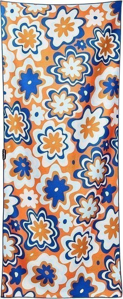 Original Towel - Single Sided - groovy flowers blue orange 1