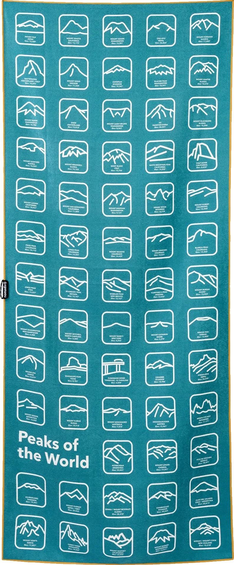 Original Towel - Single Sided - peaks of the world teal ocean 1