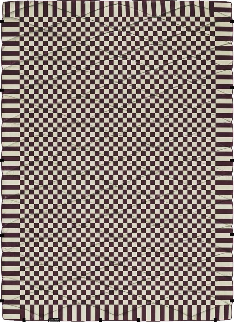 Puffer Blanket - checked out burgundy 1