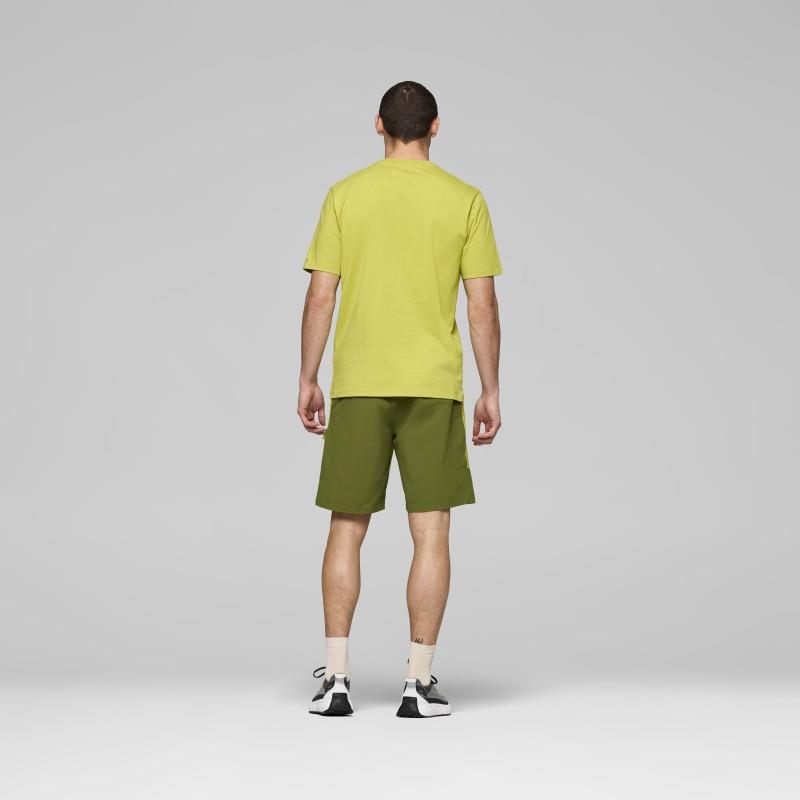 /29 Cotton Activity Embroidery T-Shirt - Mens - golden lime 1